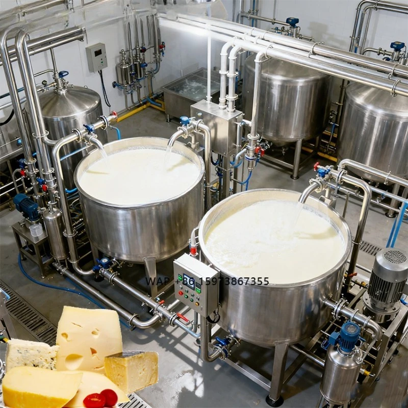 Línea de Producción Automática de Queso Cottage, Planta de Procesamiento de Queso Mozzarella