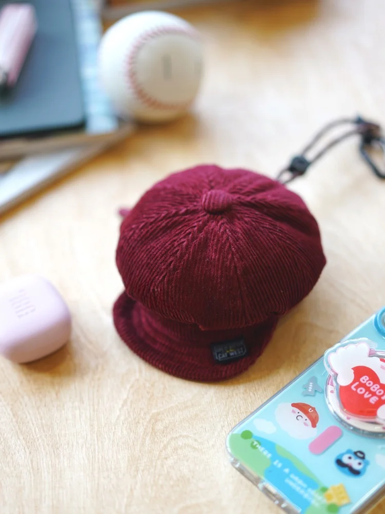 corduroy-octagonal-hat-coin-purse-hanging-decoration-earphone-storage-bag-retro-sle-zipper-closure-ex-youth-wallet