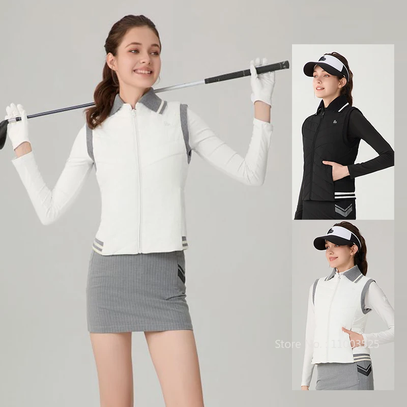 

Зимняя одежда Love Golf, женская ветрозащитная куртка для гольфа, тонкий спортивный жилет без рукавов, женский утепленный теплый жилет, Новое поступление