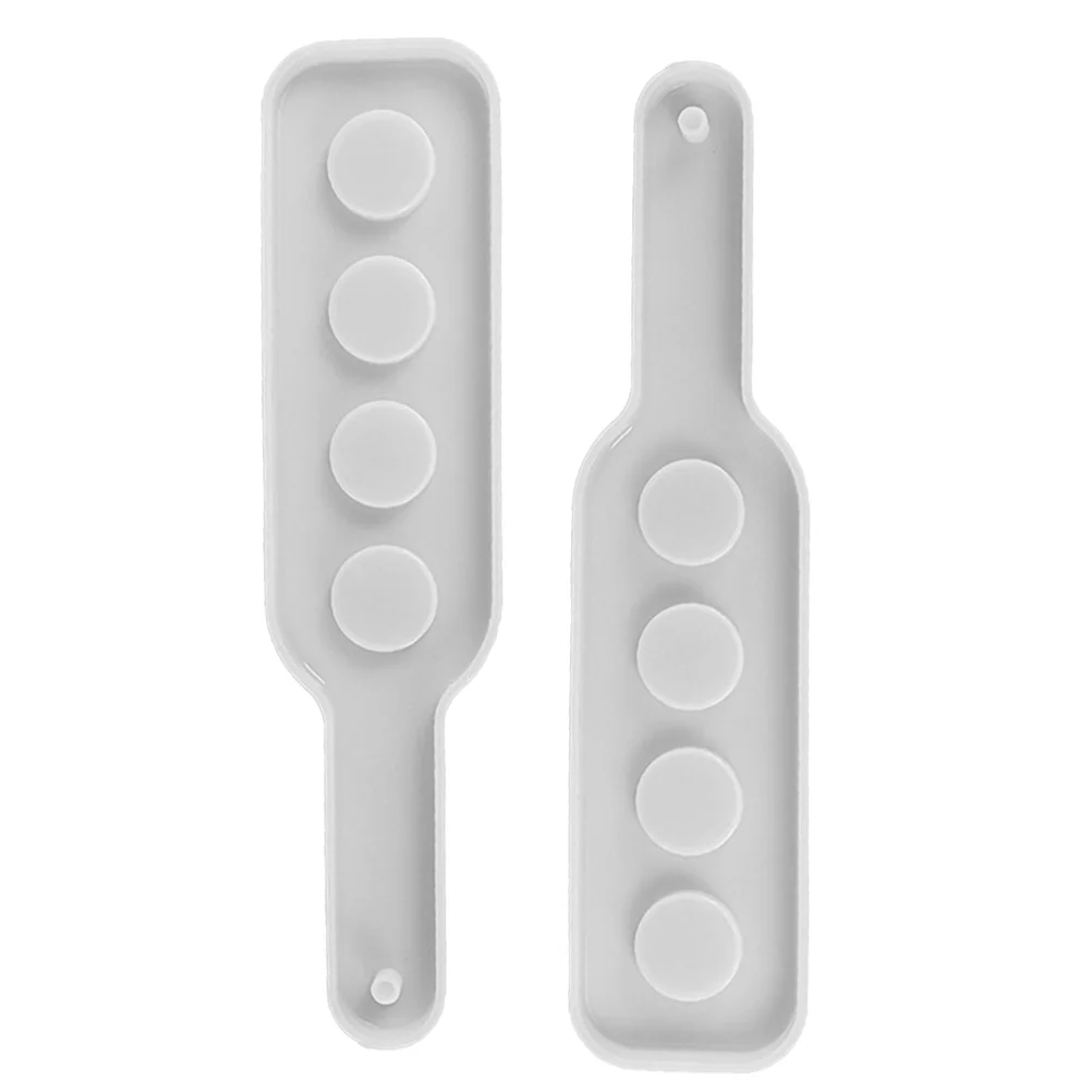 

2 Pcs Tray Mold Shot Glass Bottle Holder Serving DIY Crystal Epoxy Molds Casting White Silicone for Making