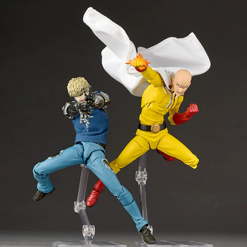Фигурка аниме One Punch Man Генос 15 см, фигурка Сайтамы в плаще, фигурка Гароу из Jigoku no Fubuki/Tatsumaki/Garou, модель-кукла, игрушка