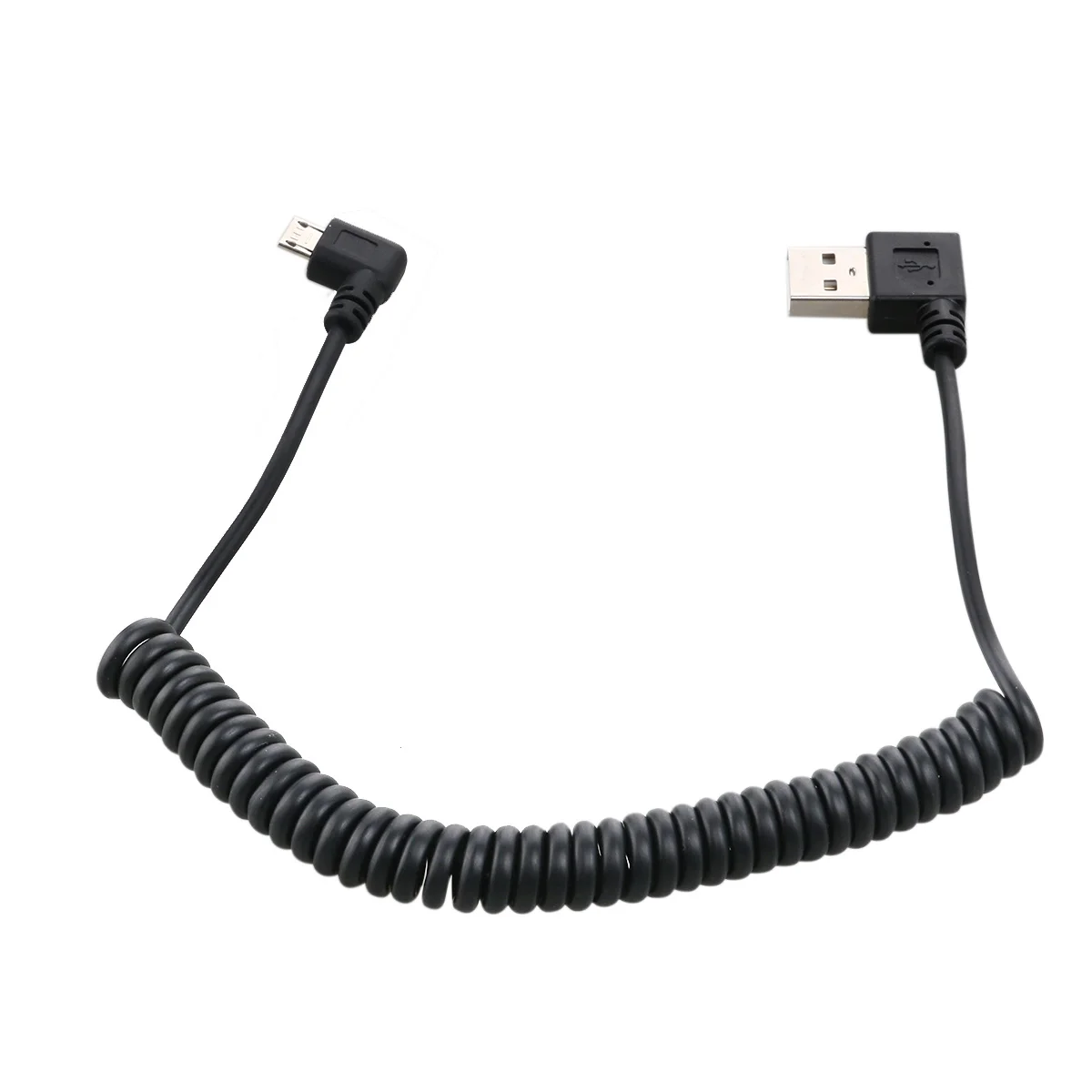 

1.5M Spiral Micro 5 Pin Male To Usb 2.0 Male Pin Micro Usb Cable Charging Cable For Devices Black Pc