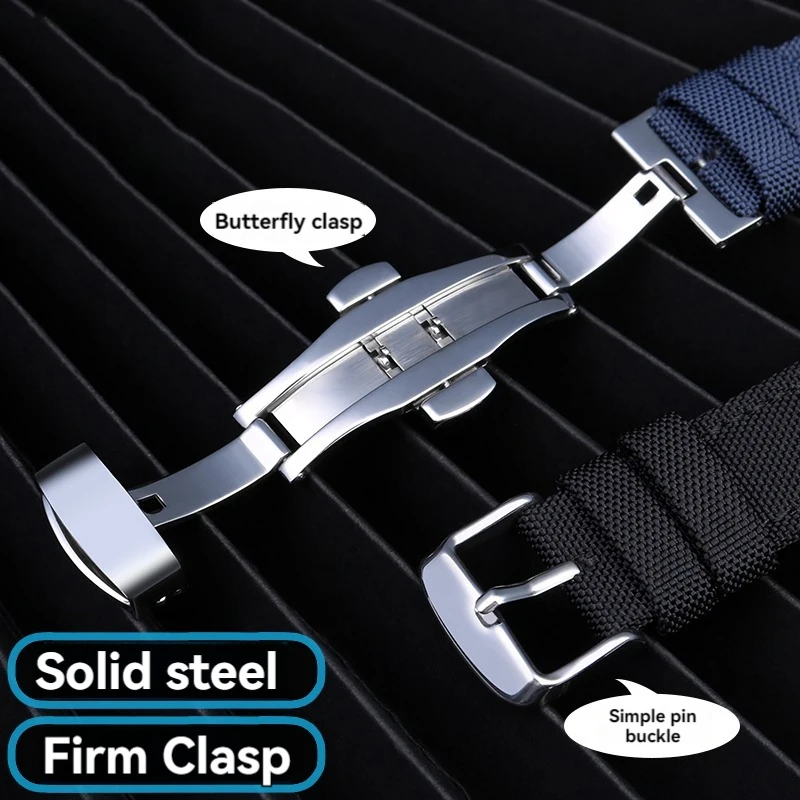 Sport Waterproof Watchband for DW Casio IWC Pilot Tissot Speedy Citizen Timex Men Nylon Canvas Strap 19mm 20mm 22mm 23mm 24mm
