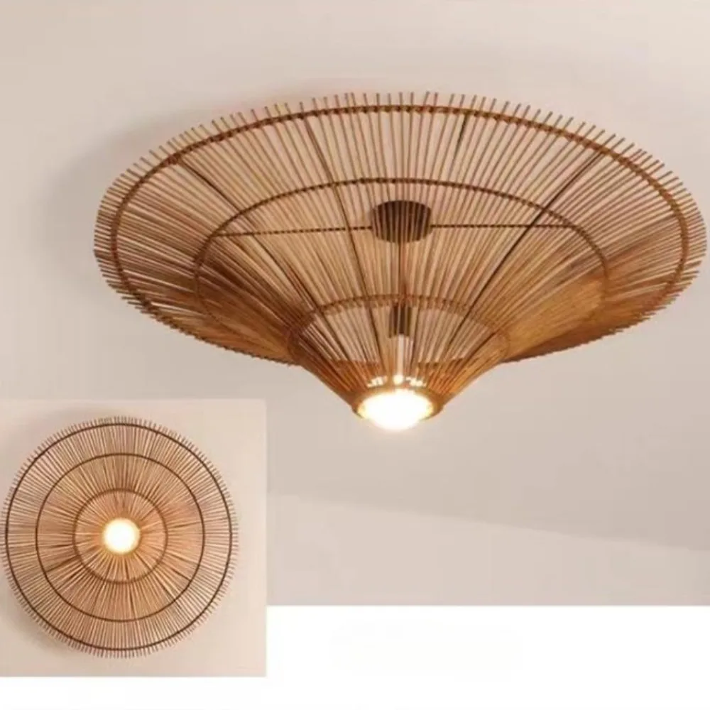 Vintage Vine Art Ceiling Light Living Room Bedroom Restaurant Homestay Hotel Southeast Asian Style Vine Weaving Light
