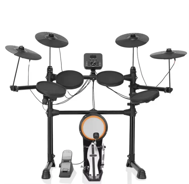 Electronic Drum Electric Marching Home Practice Set of 5 Drums and 4 Cymbals Silicone Drum