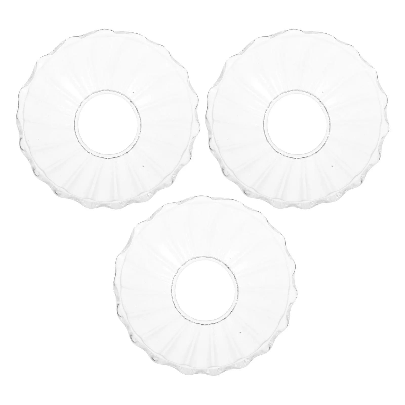 

3Pcs Clear Glass Wax Catcher Rings for Taper Candles Decorative Drip Protectors Reusable Elegant Candlestick Accessories