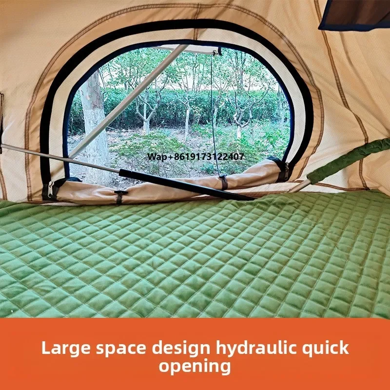 

Double Layer Outdoor Car Roof Tent Portable Folding Fully Automatic Waterproof Design Quick Open Window Camping