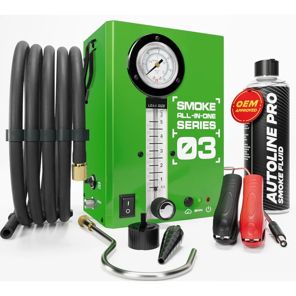 

Smoke Machine Leak Tester for EVAP w/Built-in Air Motor and Pressure Gauge - Model 03 - Exhaust Smoke Detector Tools