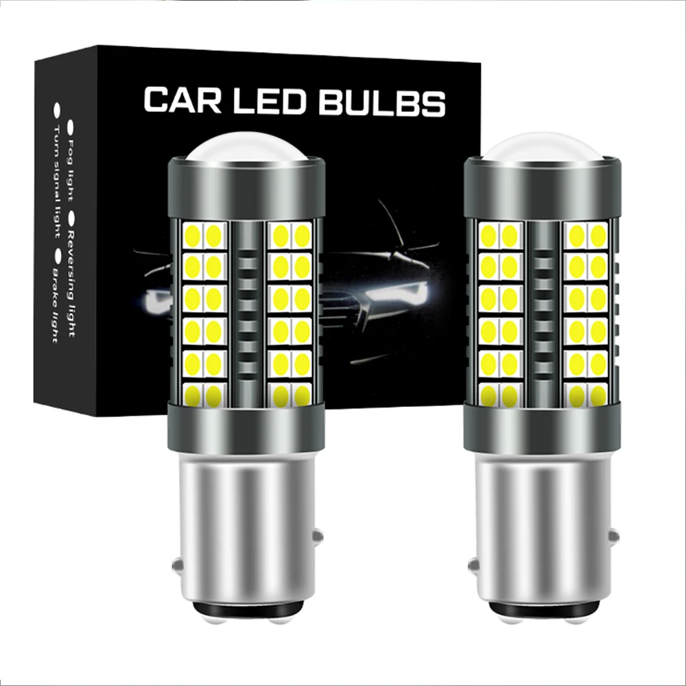 

2pcs PY21W BAU15S LED P21W BA15S 1156 1157 BAY15D P21/5W T20 7440 W21W LED Bulb 3030 54SMD Brake Reverse Turn Signal Tail Light