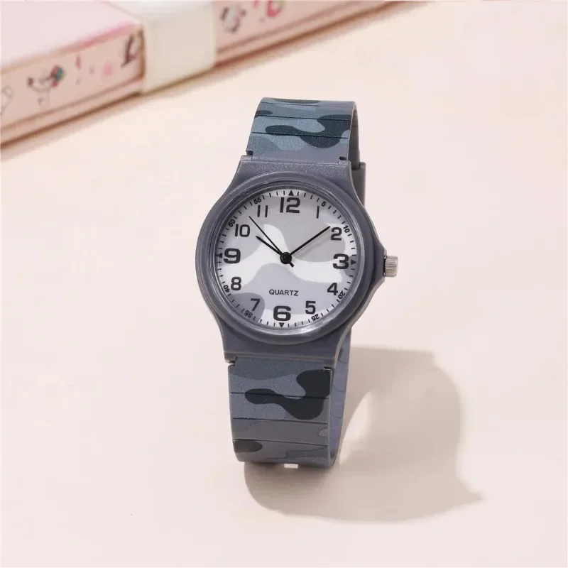 Camouflage Band Quarz Jungen und Mädchen Studenten Armbanduhr Silikon Geschenk Uhr für Kinder Reloj Mujer Montre Relogio feminino