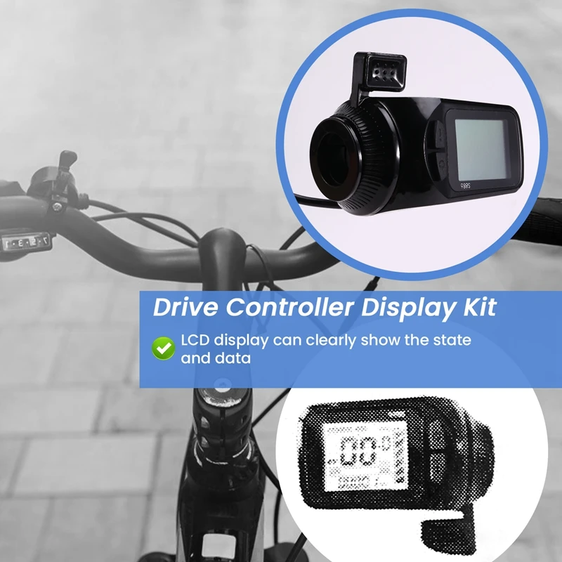 Suitable Electric Bicycles Scooters Brushless Motor Controller & S886 LCD Display With Thumb Throttle Kit