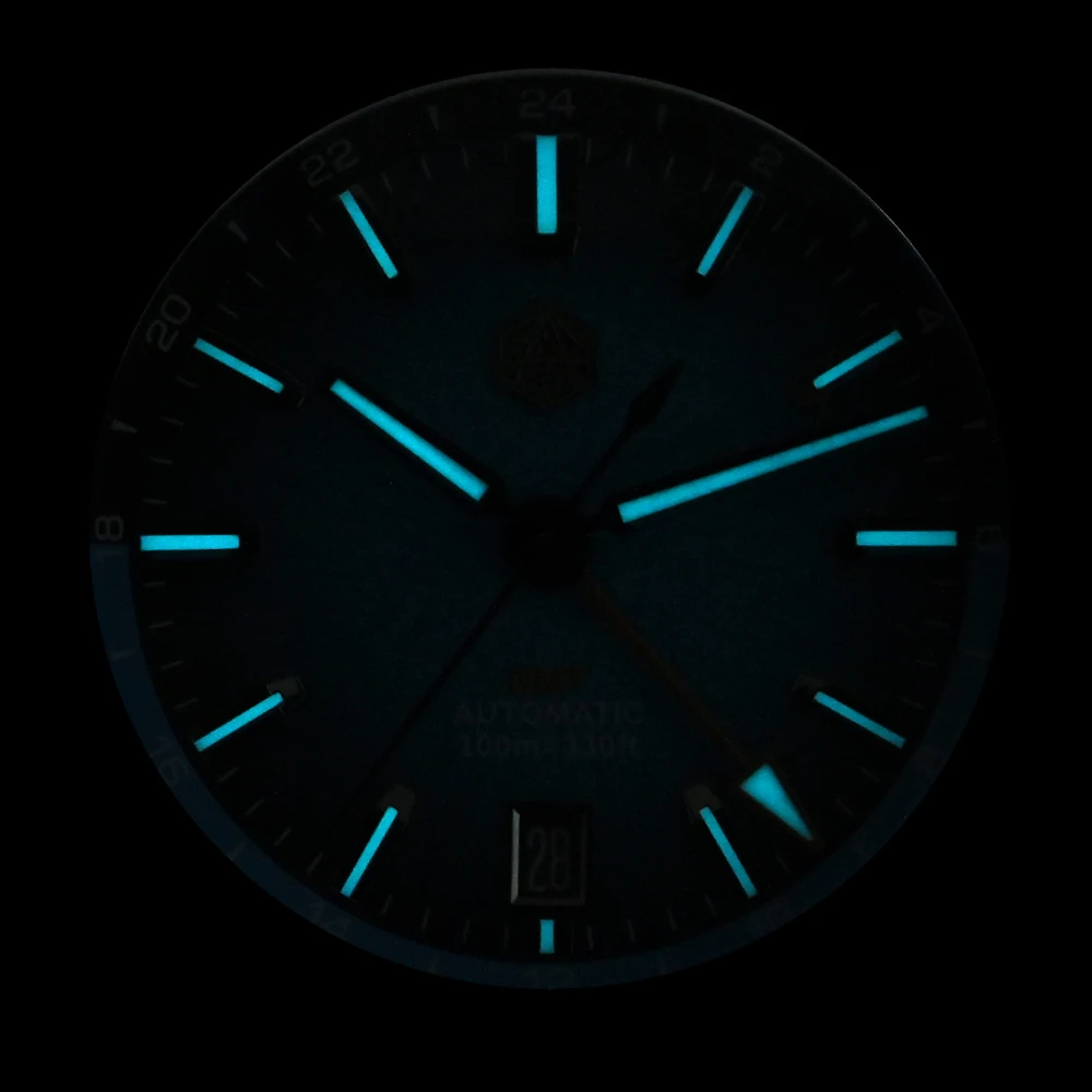 San Martin 39mm GMT Miyota 9075 Luxury Watch Jianzhan Automatic Mechanical Watches for men With Sapphire Waterproof 10Bar SN0144