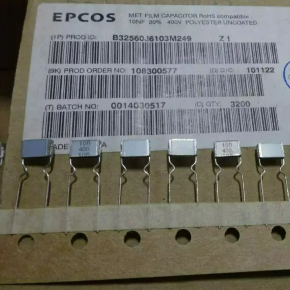 10pcs/lot EPCOS 0.01uf 400V 10nf u01 103 M 20% Brand New 7.5mm RFI Filtering Layered Capacitor B32560J6103M