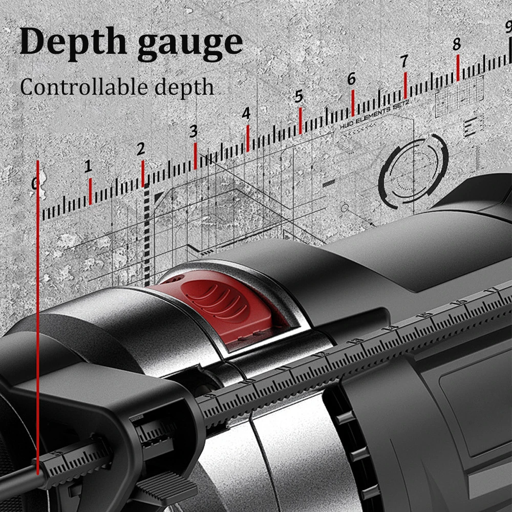 220V Electric Drill Impact Drill Multi-function Adjustable Speed Wood Metal Stone Cutting Off Household Wall Hole Drilling Tools