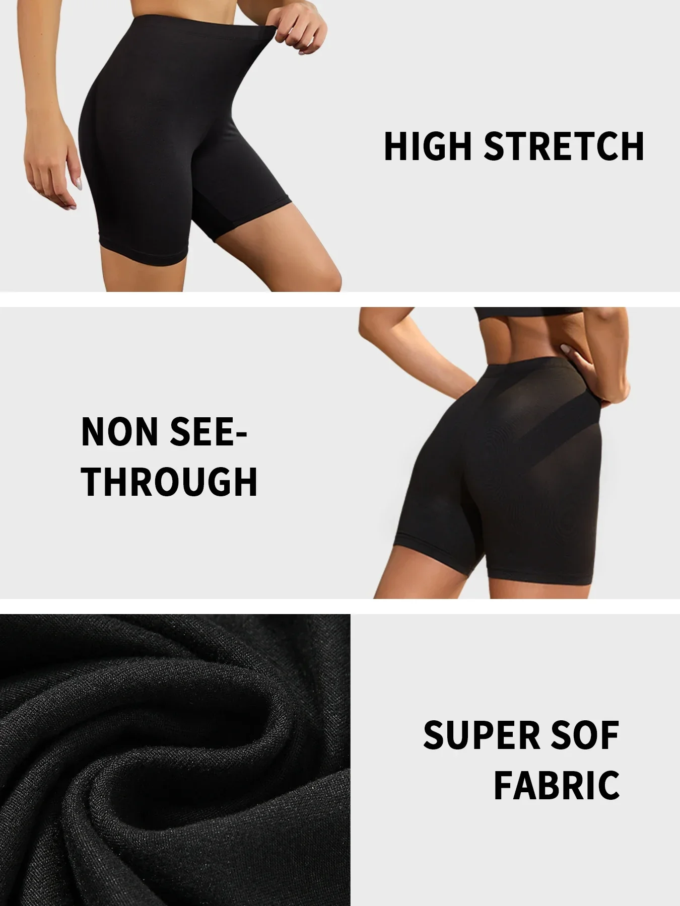 5 Pack Women's Super Soft Biker Shorts High Stretchy No See Through Workout Running Yoga Athletic 6"Inseam Push Up Gym Fitness