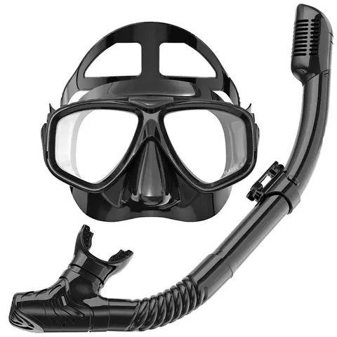스노클 마스크 세트 수영 마스크 좌우 눈 강화 유리 렌즈 드라이 탑 스쿠버 장비 다이빙 실리콘 스커트 노즈 커버 포함 스노클 마스크 세트 수영 마스크 좌우 눈 강화 유리 렌즈 드라이 탑 스쿠버 장비 다이빙 실리콘 스커트 노즈 커버 포함