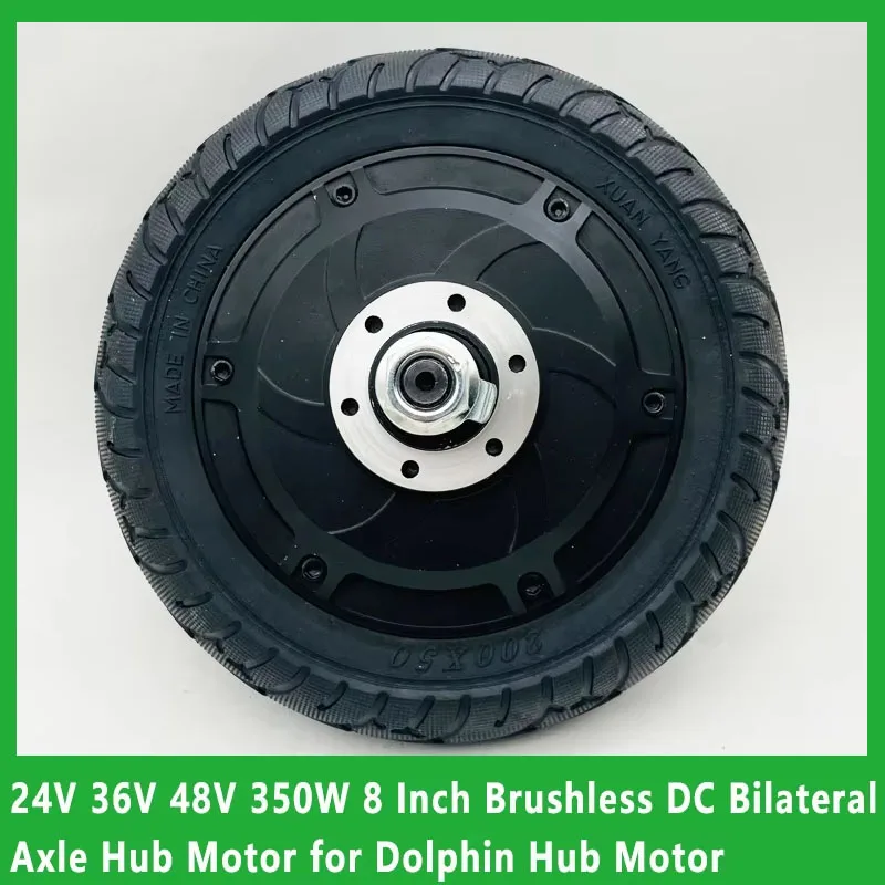 

Electric Scooter Conversion Parts 48V 350W Brushless DC Bilateral Axle Hub Motor 8 Inch 24V 36V Dolphin Hub Motor for Scooter
