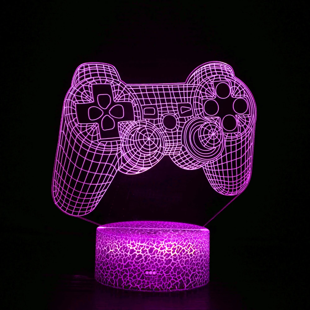 Gaming Night Light for Game Lovers Bedroom Game Room Office Decor Gamepad Lamp Gift for Child Boys Girl Game Player