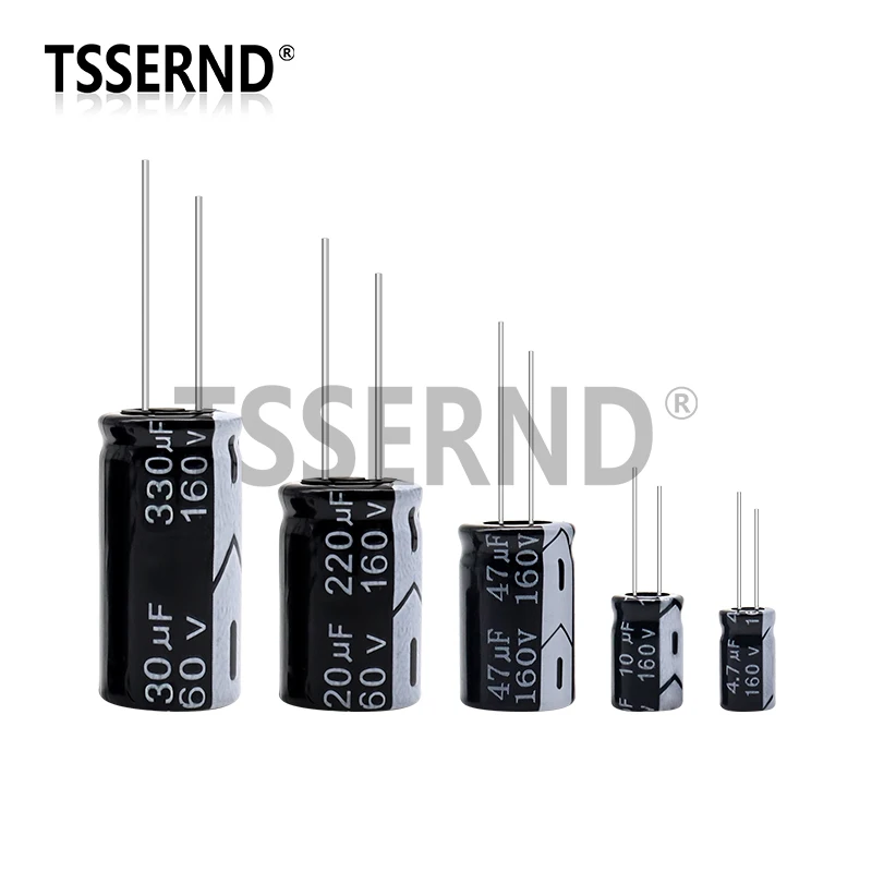 5 sztuk 160V aluminiowy kondensator elektrolityczny 1UF 2.2UF 3.3UF 4.7UF 10UF 47UF 100UF 220UF 330UF 470UF 1000UF