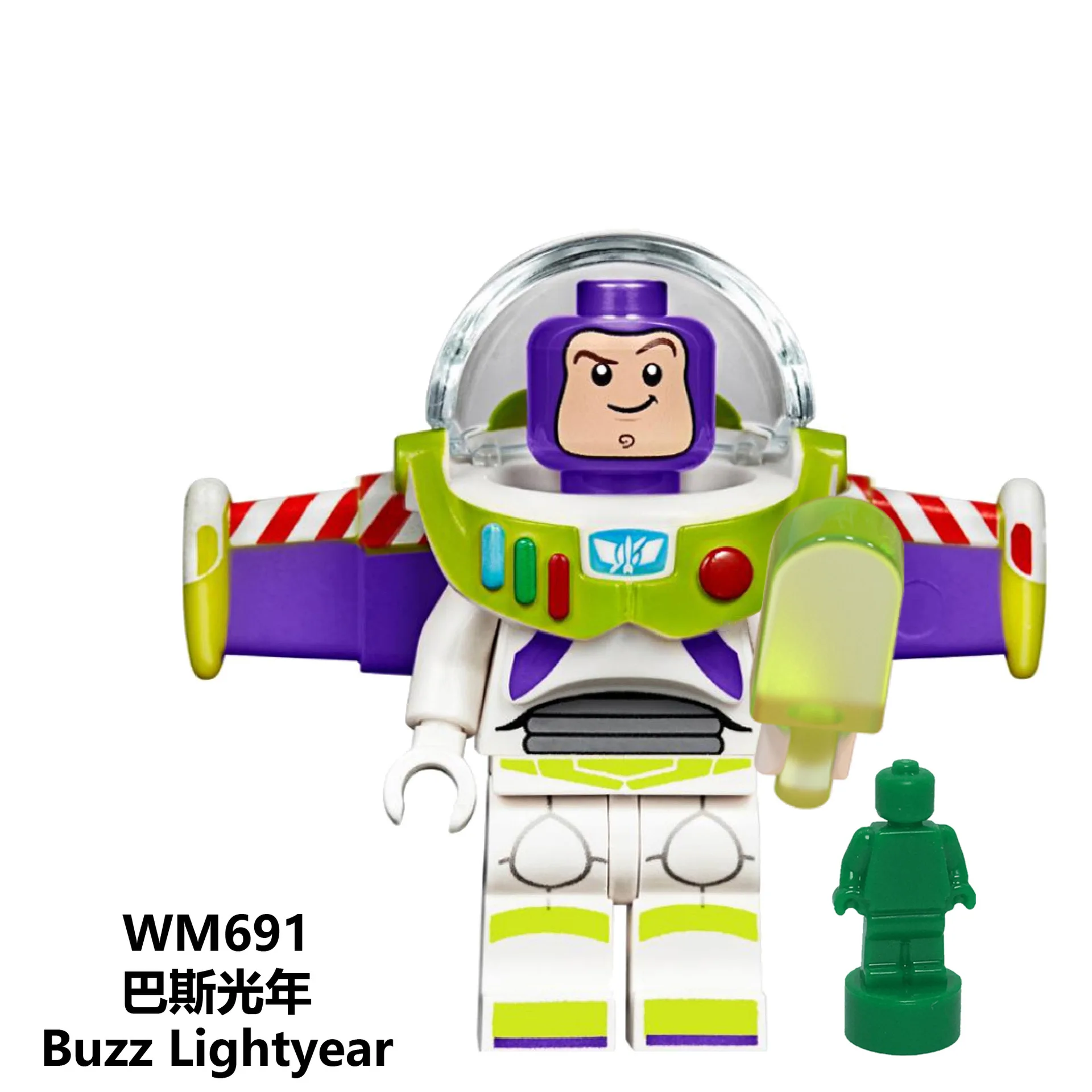 1/8Pcs/Set Disney Toy Story 4 Building Block Figure Buzz Lightyear Three-eyed Woody Assembled Children's Toy