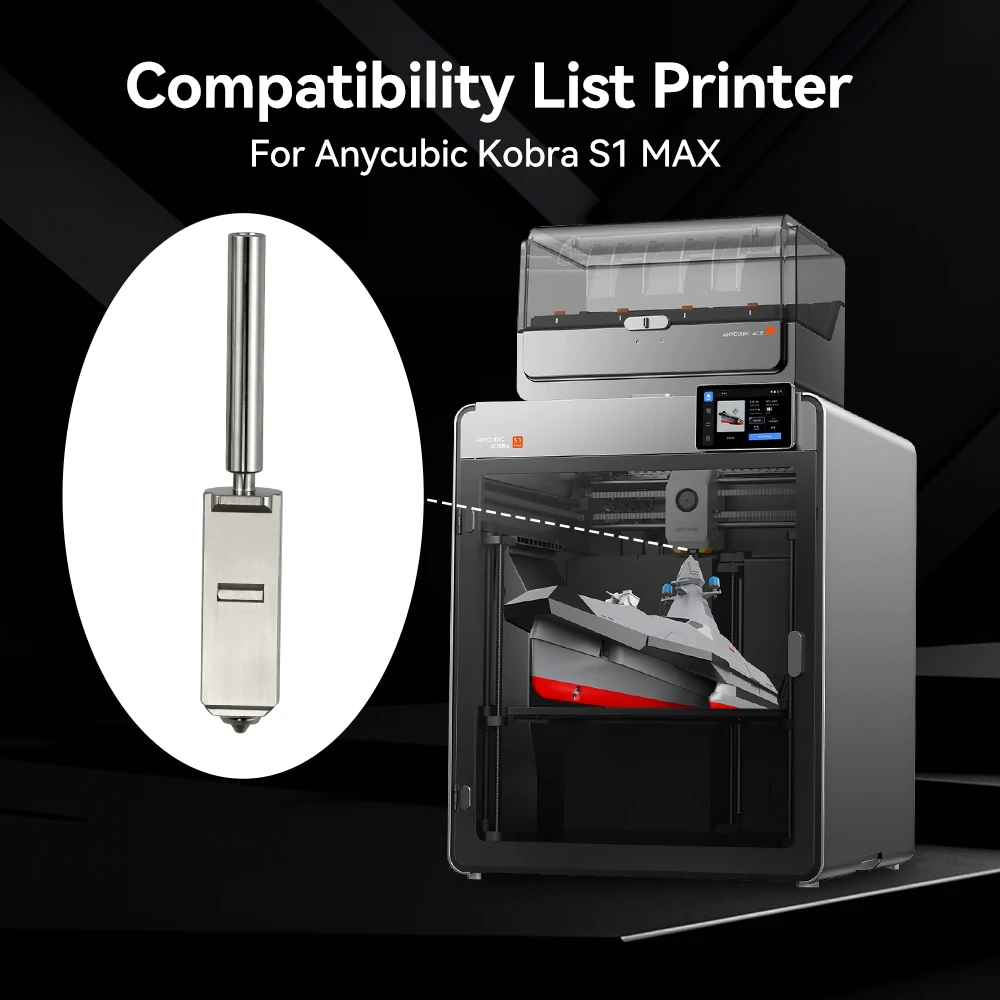 Nozzle For Anycubic Kobra S1 Max One-Piece Hardened Steel High-Speed Printing Wear Resistance Integrated Nozzles 3D Printer Part