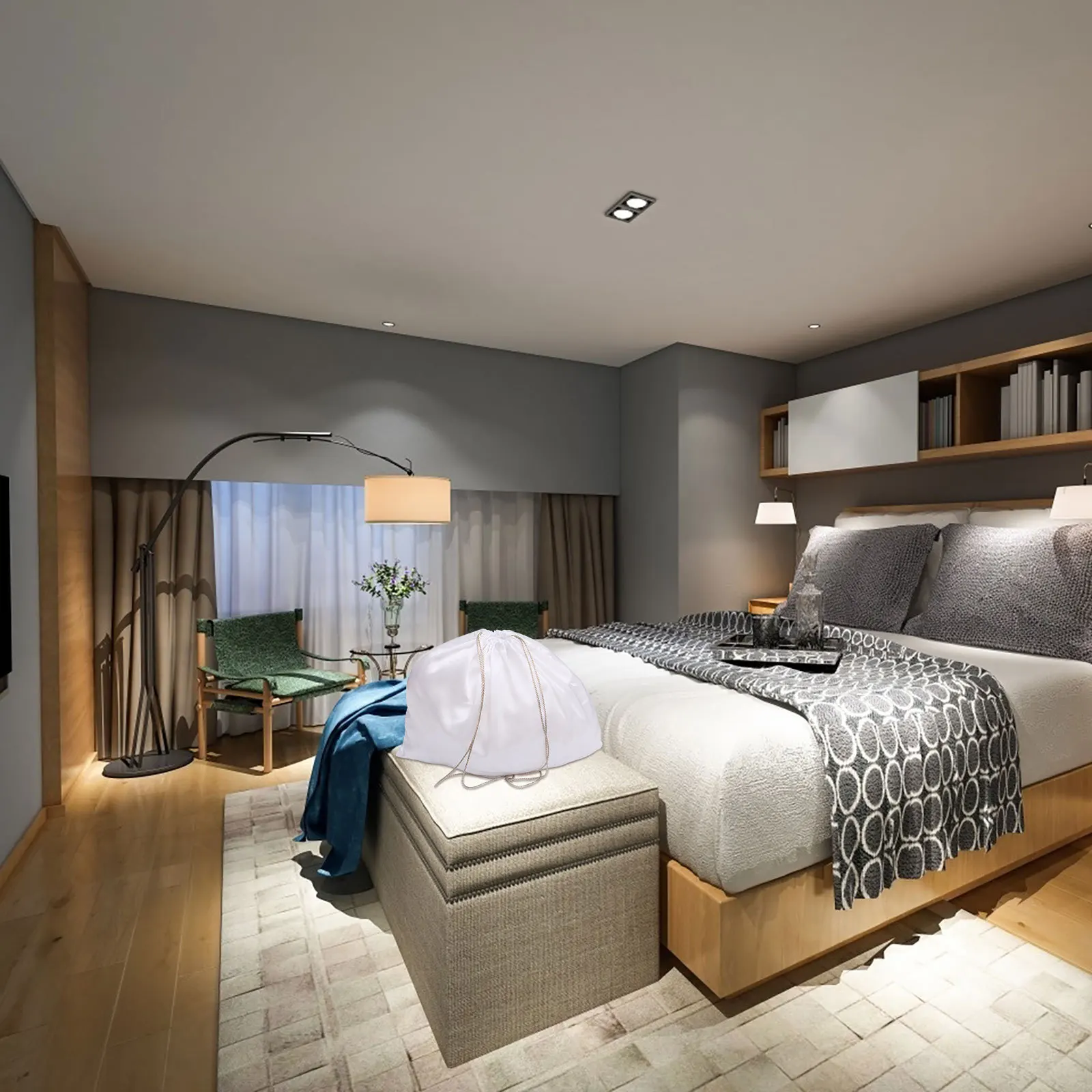 

2pcs Thickened Drawstring Storage Bag Large Capacity Dustproof Pouch For Clothing Shoes Household Organizing Bag