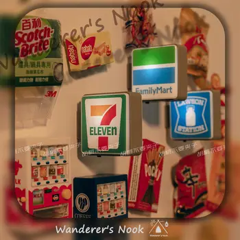 Nové bytové doplňky Japonsko 711 Family Lawson Světelný nápis Magnety na ledničku Kreativní miniaturní magnetické dekorace pro kutily 10 nejlepší prodej Buzo formule 1 - №3