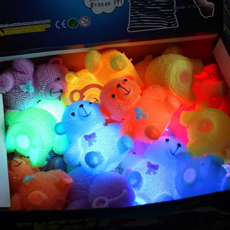 Led Blinkt Spiky Sensorischen Stress Bälle Leuchten Ball Squeeze Spielzeug Stress Relief Led Sensorischen Spielzeug Für Familie Freunde Kinder