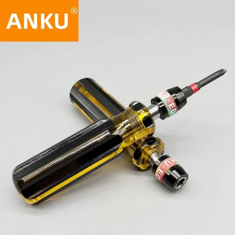 Crystal Handle Screwdriver 6.35mm Double Head Precision Screwdrivers Slotted Phillips Wrench 1/4'' Batch Head Hand Tool