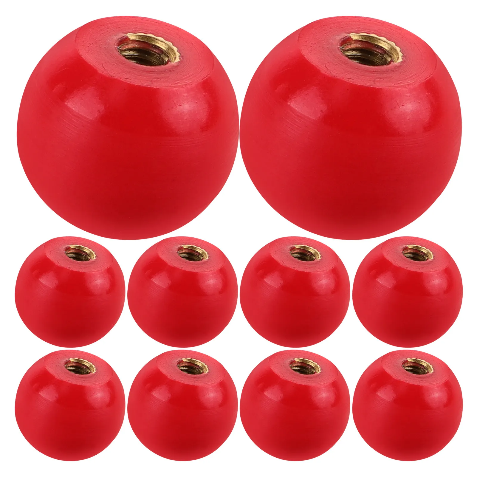 10Pcs Bakelite Round Ball Handle Copper Core Thread M4 Replacement Milling Machine Hand Crank Revolving Knob Mechanical Handle
