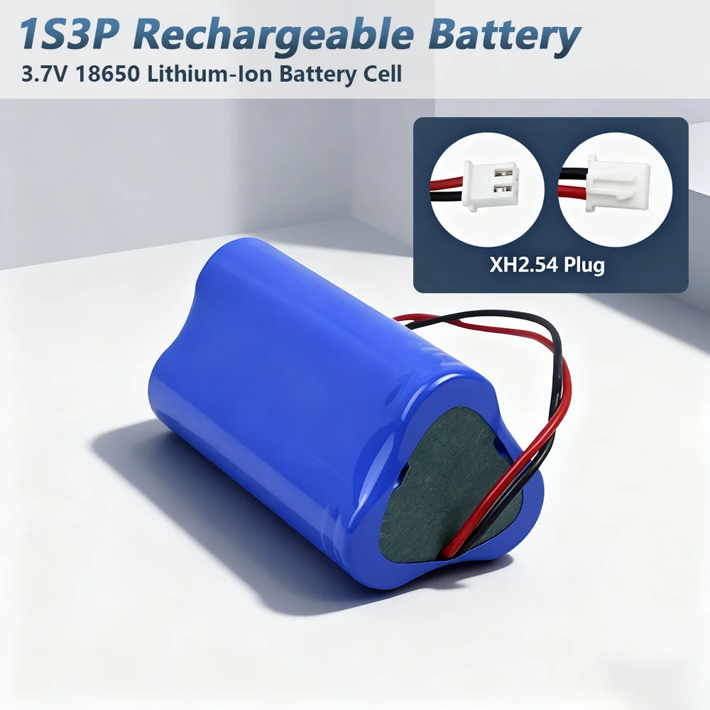 High Capacity 3.7V 1S3P Li-ion Battery Pack 3000-9000mAh for Digital Watch LED Panel Router Switch Speaker DIY Projects