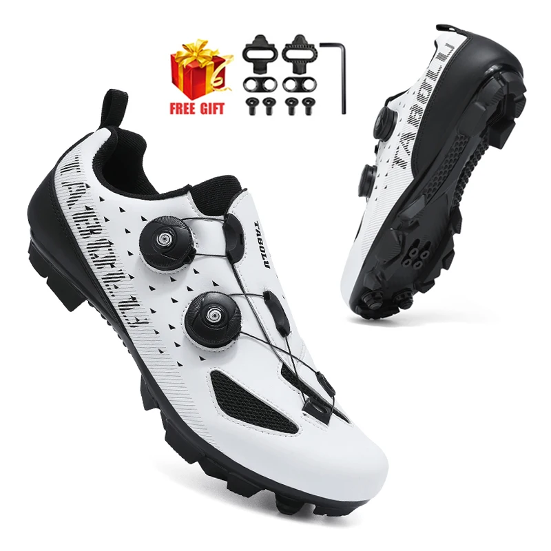 Cycling Flat MTB Shoes Mountain Sneakers Men Footwear Dirt Bike Racing Clit Bicycle Woman Road Spd Speed Cleat Biking image 3