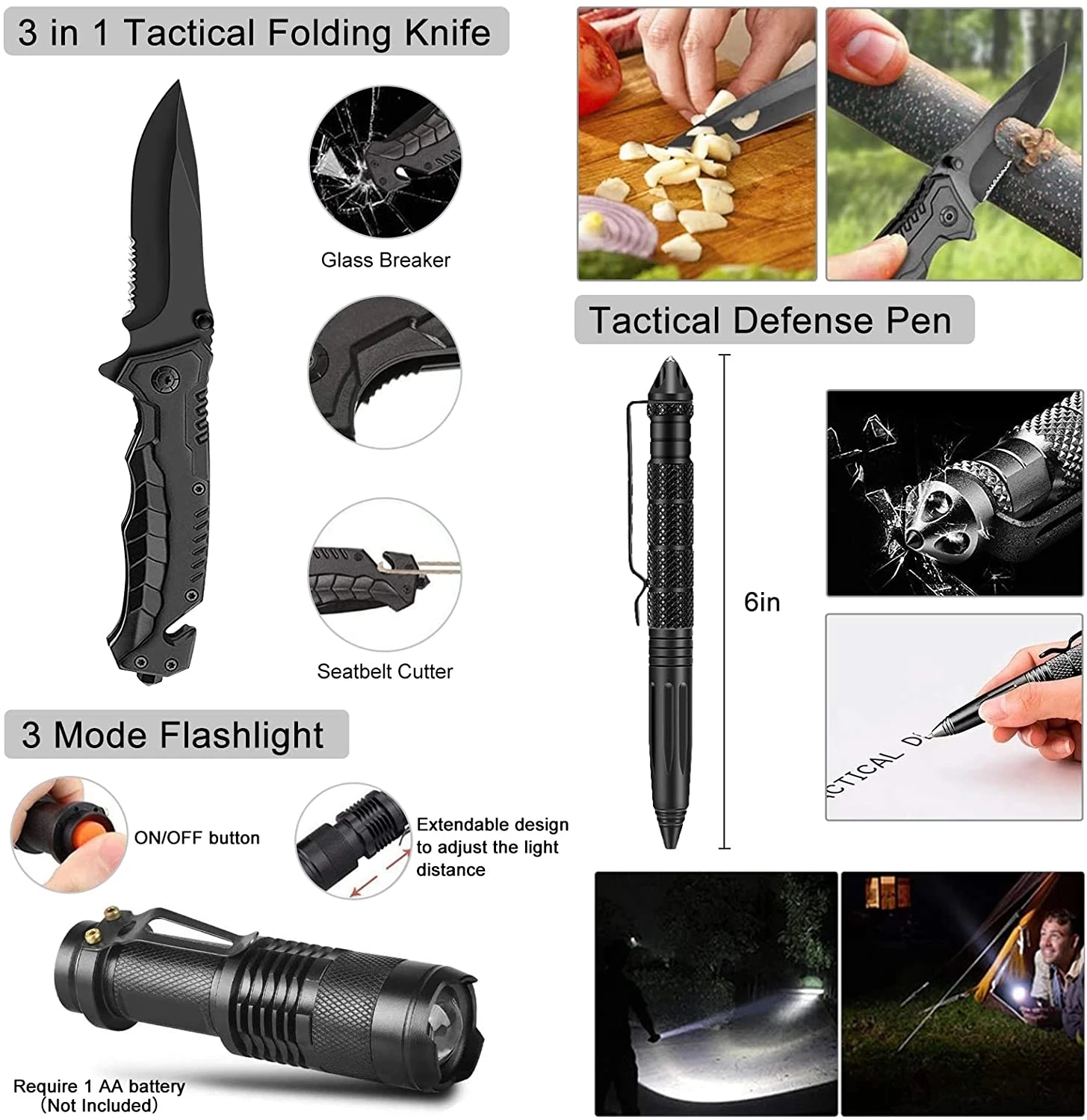 Prezenty dla mężczyzn zestaw pierwszej pomocy 233 sztuk profesjonalny sprzęt biwakowy Survival Axe pokrowiec Molle Tactical Trauma Bag Knife