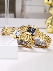 Women Quartz Watch Luxury Rectangle Dial Reloj Simple Stainless Steel Band Oval Clock Ladies Orologio High Quality Wristwatch