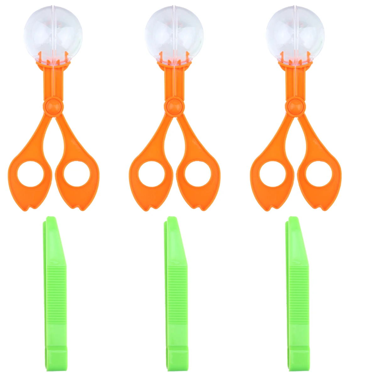 

6pcs Scissor Tong Tweezers Set Plastic Insect Catcher Outdoor Bug Clamp Kids Toy Specimen Educational Fun Lightweight Portable