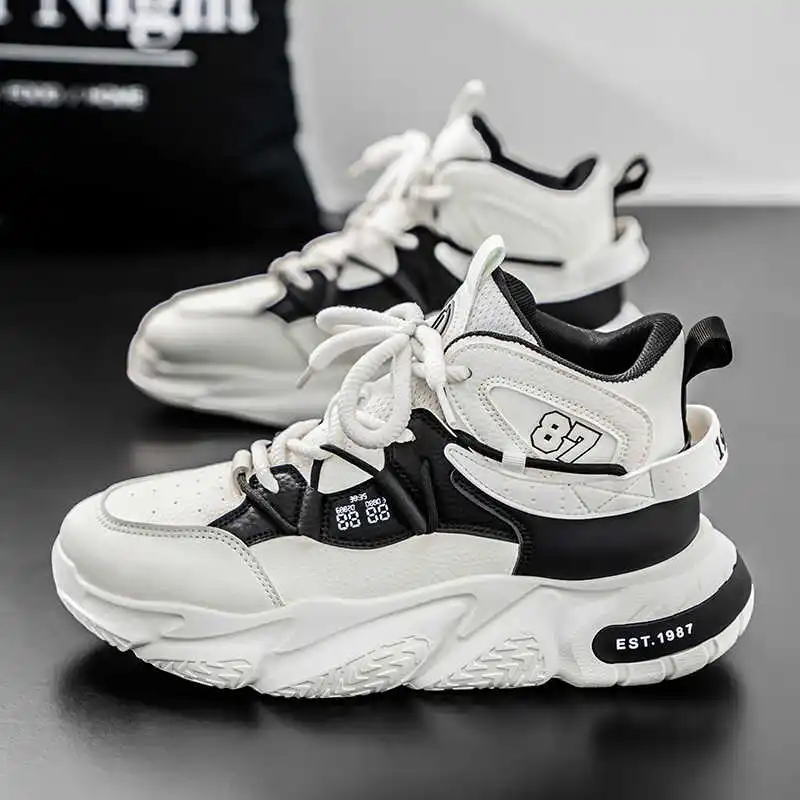 

Мужские туфли на массивном каблуке с отверстиями, роскошные вулканизированные белые лоферы, мужские роскошные мужские кроссовки, спортивные супер уютные кроссовки, стильные