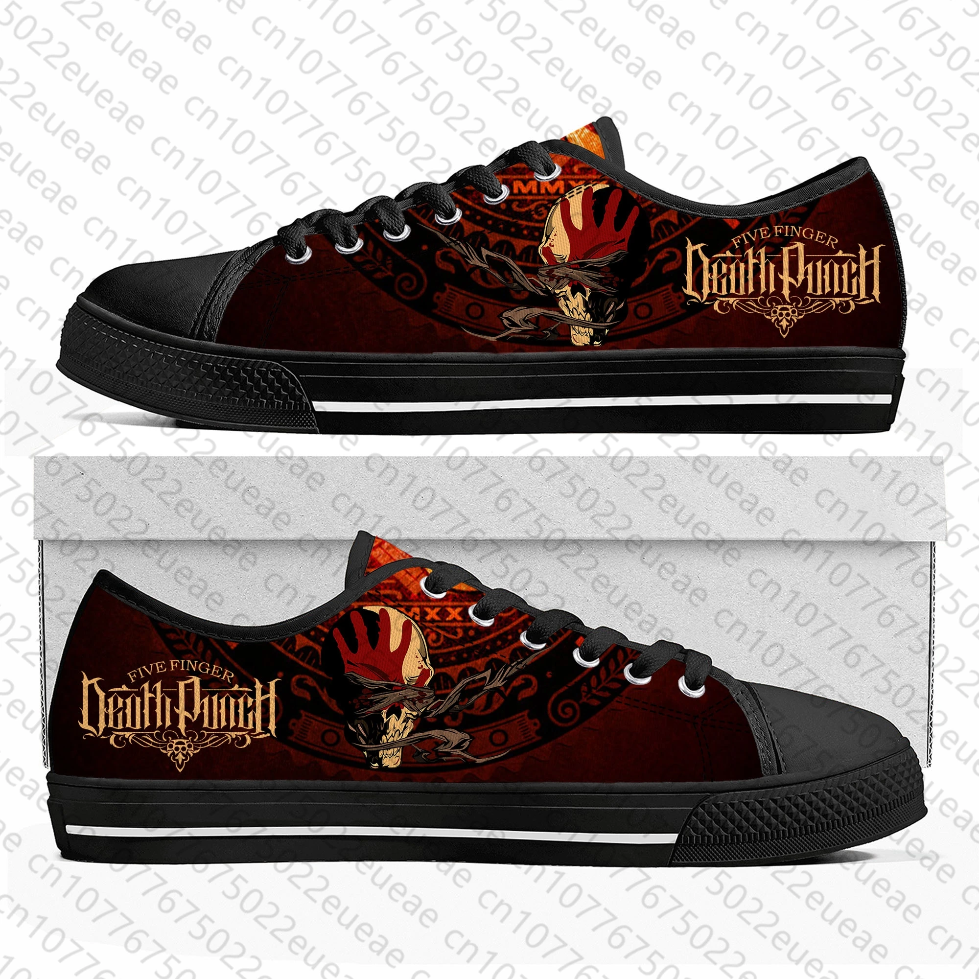 Five Finger Death Punch Band Low Top High Quality Sneakers Mens Womens Teenager Canvas Sneaker Casual Couple Shoes Custom Shoe