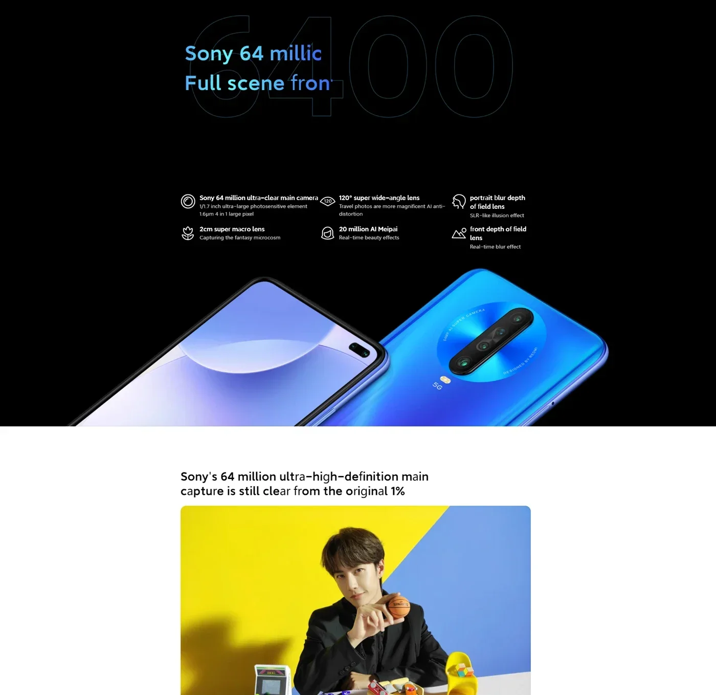 Original Xiaomi Redmi K30 64MP Android Unlocked 6.67 inch 8GB RAM