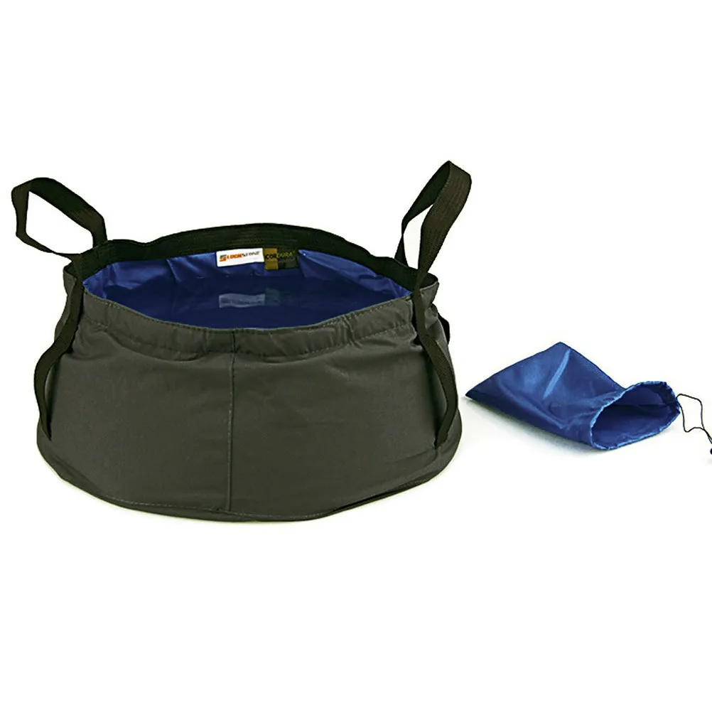 12L Folding Outdoor Water Basin Ultra Lightweight Portable Nylon Bucket Stable When Filled for Camping Picnic Hiking Travel
