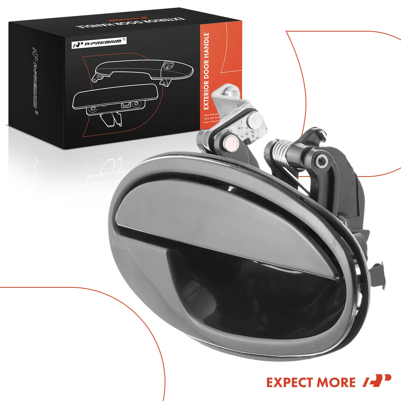 A-Premium Front Passenger Side Exterior Door Handle for Buick LeSabre 2002-2005 Oldsmobile Aurora 2002-2003 Pontiac Bonneville