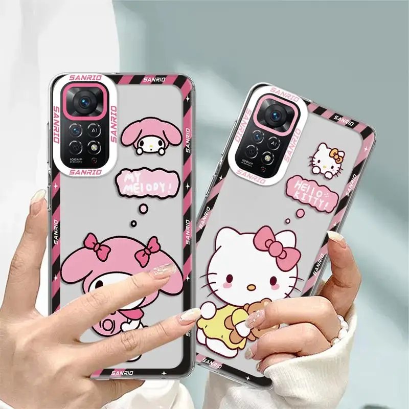 Super Cartoon Kurome Melodys phone case for Xiaomi Redmi Note 13 12S 11 Pro 13C 4G X3 NFC 11S 10 12pro plus 9s Clear funda cover