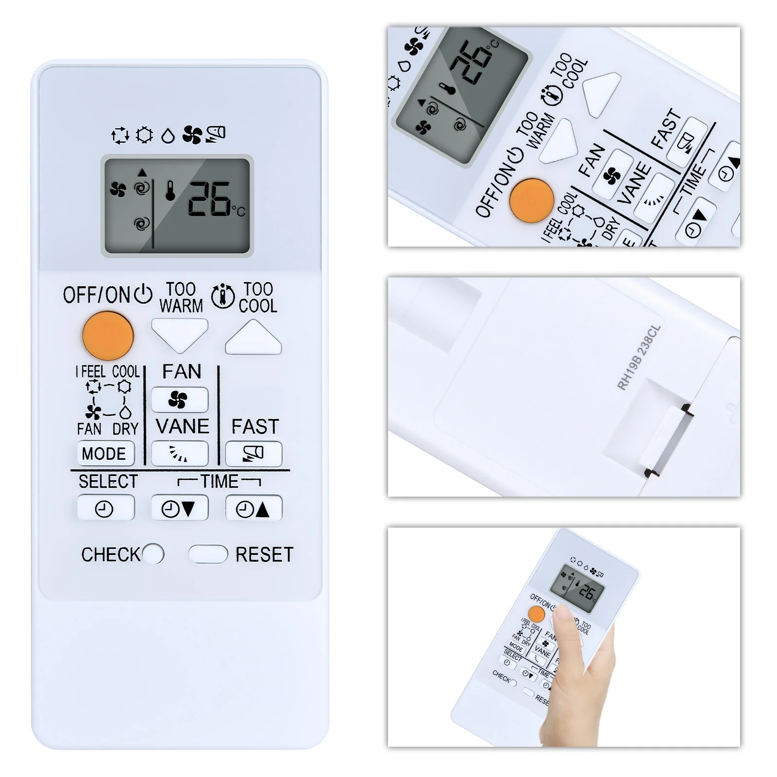 Remote control RH19B E2214L426 for Mitsubishi Electric air conditioner