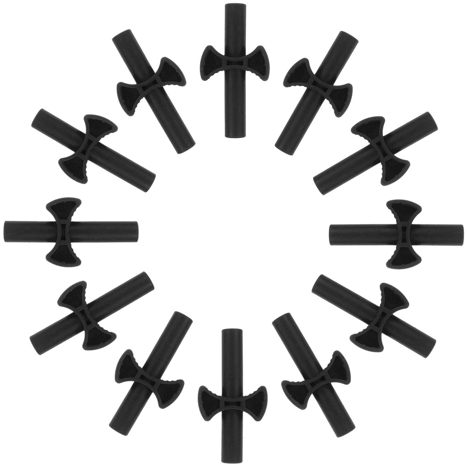 

12Pcs Trampoline Enclosure Pole Gap Spacers Cross Shaped ABS Plastic Replacement Parts Stable Fixing Outdoor Trampoline Supplies