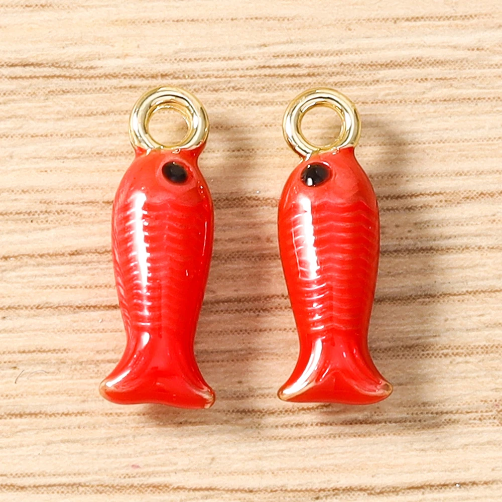 Tusember 5 Stück niedliche bunte Seestern-Muschel-Fisch-Anhänger für die Schmuckherstellung, Ohrringe, Halsketten, Armbänder, DIY-Bastelarbeiten – Detail 18