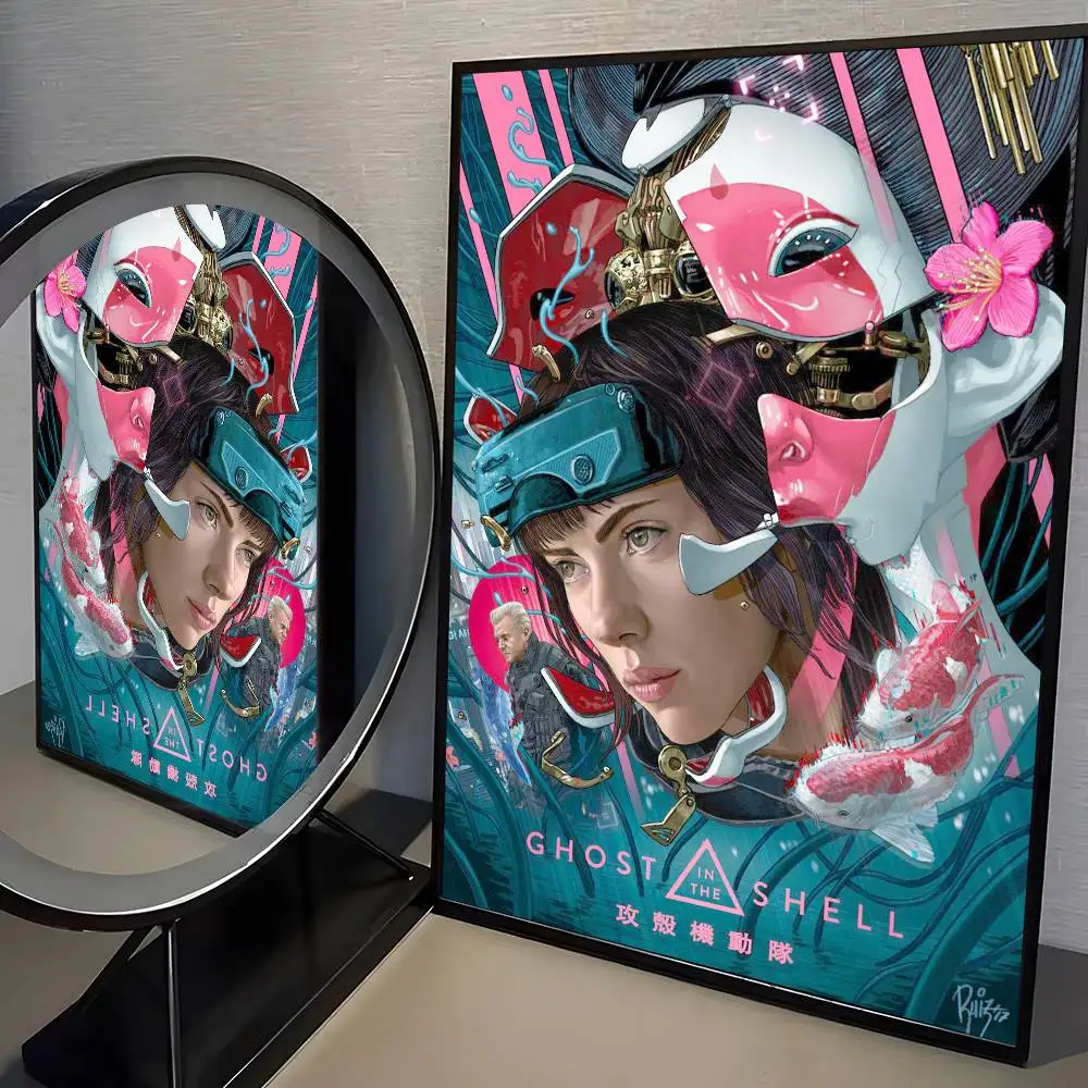 اليابان أنيمي شبح في قذيفة أنيمي المشارك HD الفن لزجة جدار مقاوم للماء غرفة المعيشة المنزلي غرفة نوم بار الديكور الجمالي