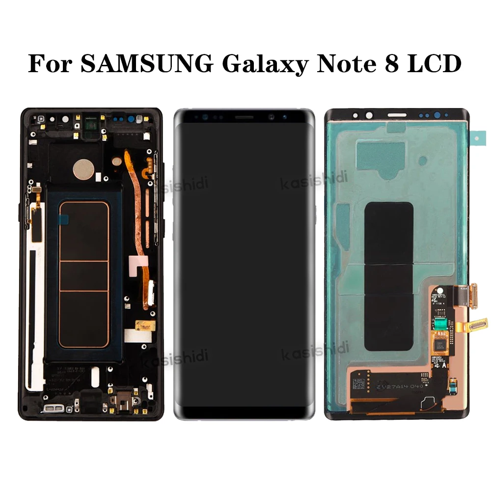 SUPER AMOLED Display for SAMSUNG Galaxy Note 8 N950 N9500 N950U N950F LCD Touch Screen Digitizer Assembly With Frame 100% Test