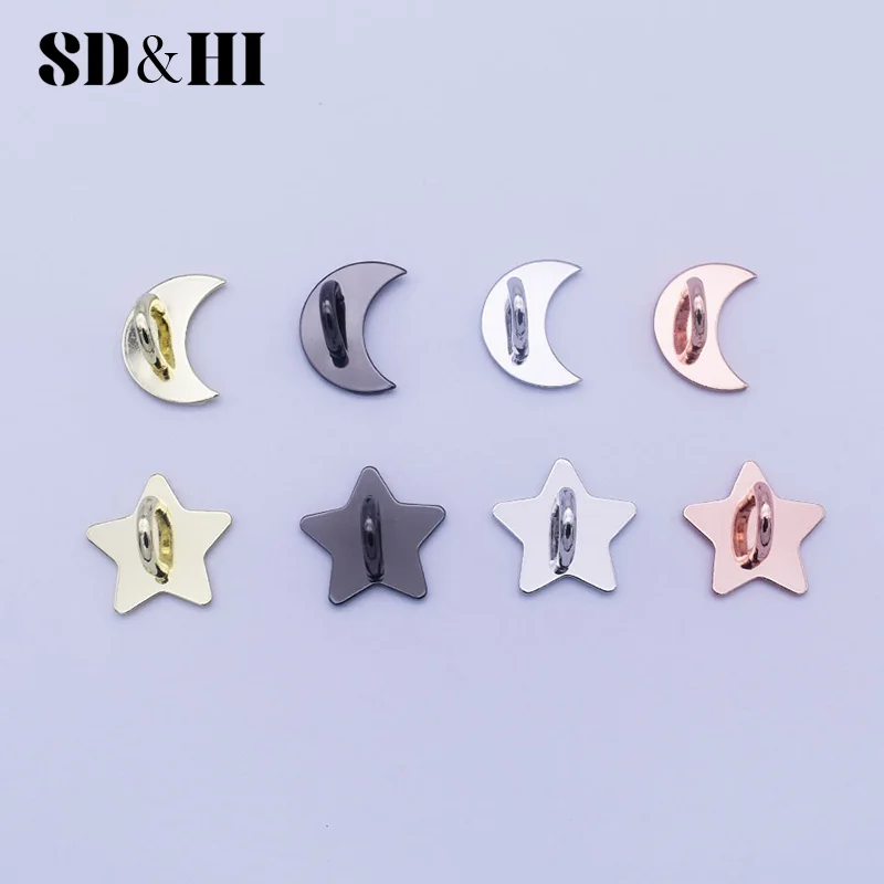 2/4PCS Adhesive Metal Stars Moon Bow Phone Charm Holder Phone Case Finger Ring Stand Hook Buckle Charm Clasp Accessory String