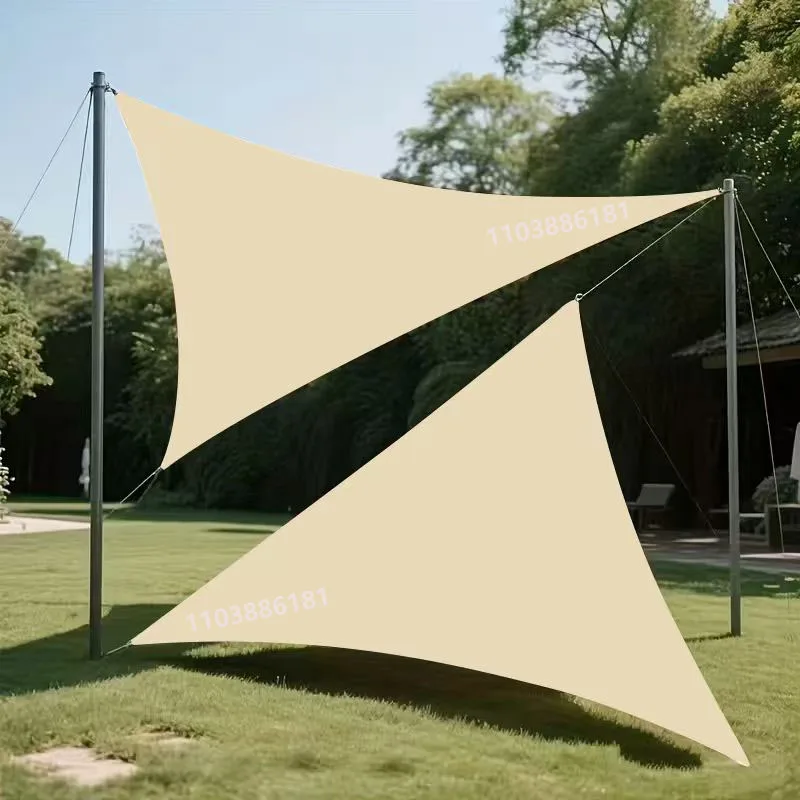 Voile d'ombrage triangulaire multi-tailles, imperméable, pour jardin extérieur, Patio, fête, protection solaire, auvent pour plage, Camping, piscine