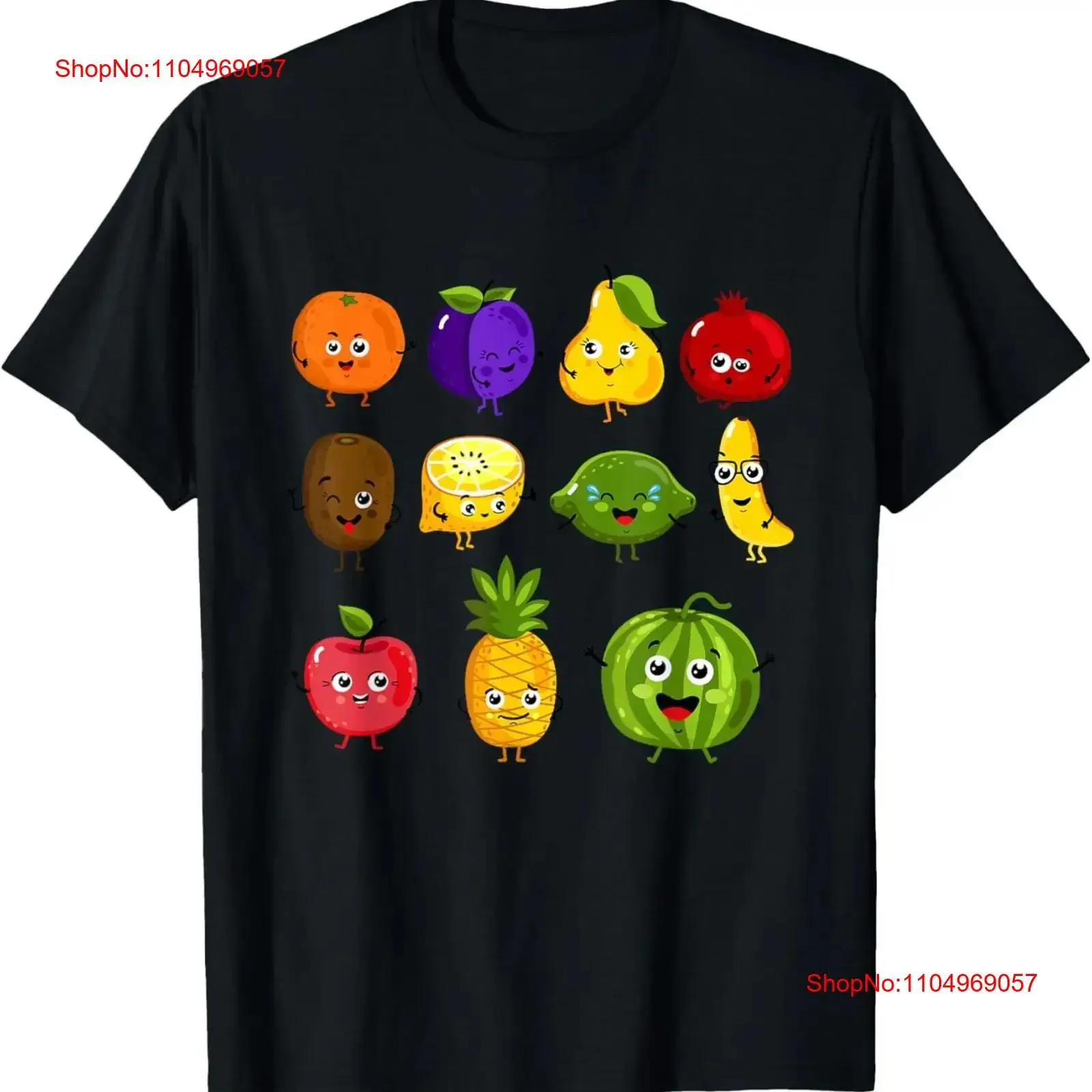 

Funny Fruits Collage Fruit and Vegetables T Shirt vintage Washed fashion homme Versatile streetwear Breathable Slightly Unisex