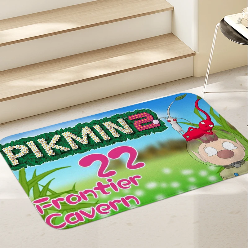 

Children's Bedroom Carpet P-Pikmin Washable Non-slip Kitchen Living Room Rug Aesthetic House Entrance Mat Modern Home Decoration